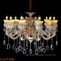 crystal candle chandeliers with gold color &crystals chandelier for living room LT-88645